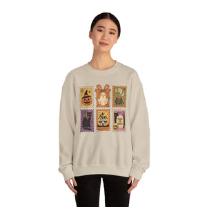 Halloween-Themed Unisex Crewneck Sweatshirt, Cozy Fall Sweatshirt, Boo-Tiful Ghost Design, Trick or Treat, Spooky Vibes Wear