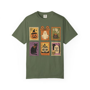 Halloween Stamp Spooky Season Comfort Colors Tee