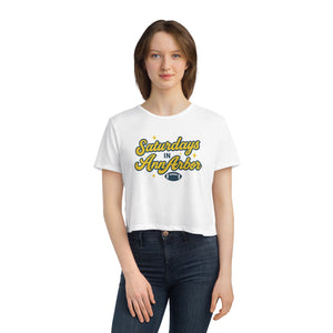 Saturdays in Ann Arbor Cropped Tee
