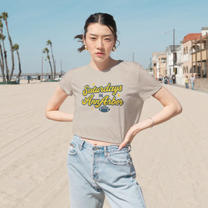 Saturdays in Ann Arbor Cropped Tee