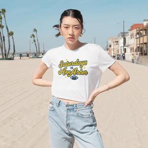 Saturdays in Ann Arbor Cropped Tee