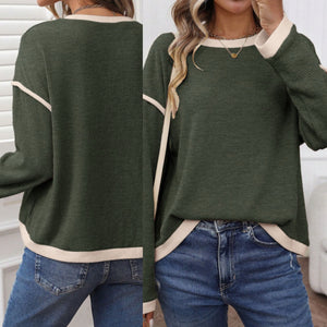 Contrast Trim Knit Top - PRE ORDER