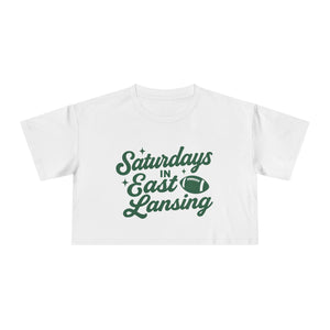Saturdays in East Lansing Crop Tee
