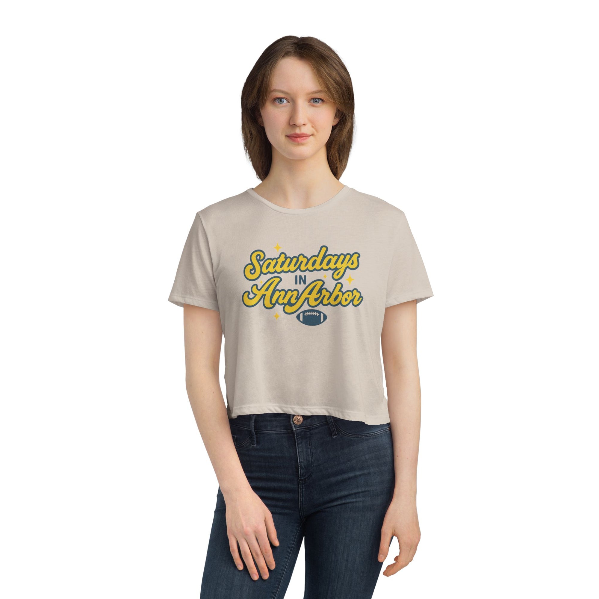 Saturdays in Ann Arbor Cropped Tee