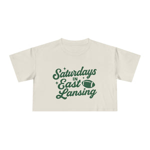 Saturdays in East Lansing Crop Tee