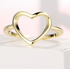 Statement Open Heart Adjustable Ring