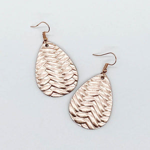 Teardrop Spring Cork Earrings - Multiple Colors & Prints