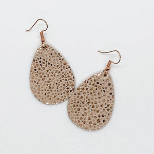 Teardrop Spring Cork Earrings - Multiple Colors & Prints