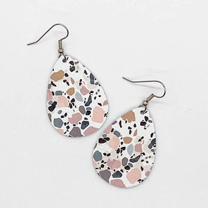 Teardrop Spring Cork Earrings - Multiple Colors & Prints